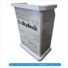 White Custom Deluxe Valet Podium with Vinyl Print on Laminate Panels